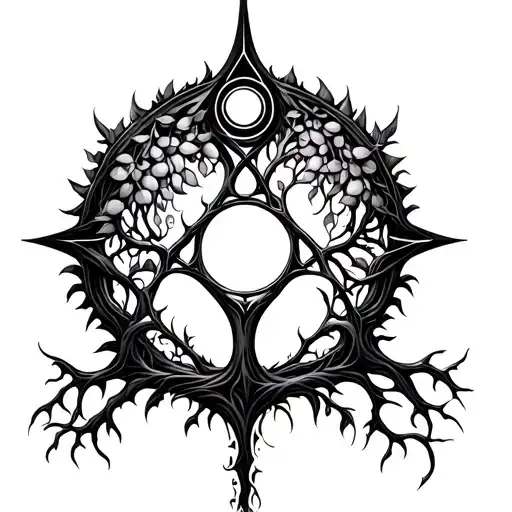Alchemic Symbol Based On The Tree Of Life