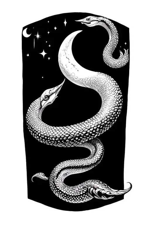 Moon And Snake