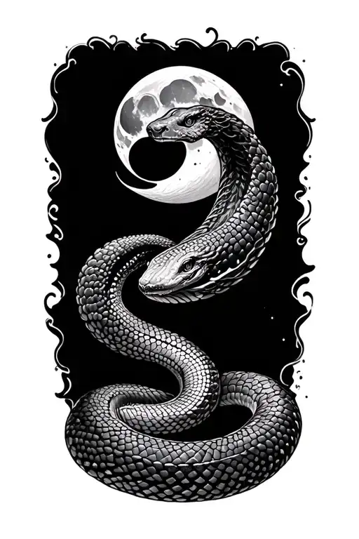 Moon And Snake