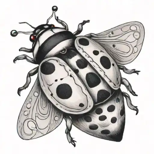 Whimsical Ladybug Sitting