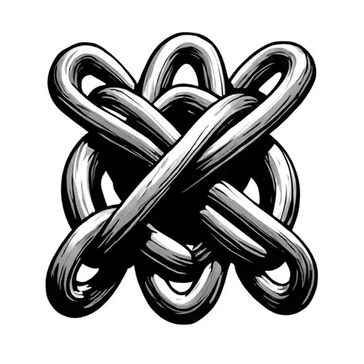 Small Naval Chain With Five Links Surrounded By Water Make The Chain Stratched Out Vertically