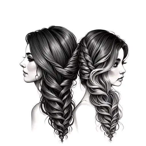 Gemini Sisters Hair Tangled