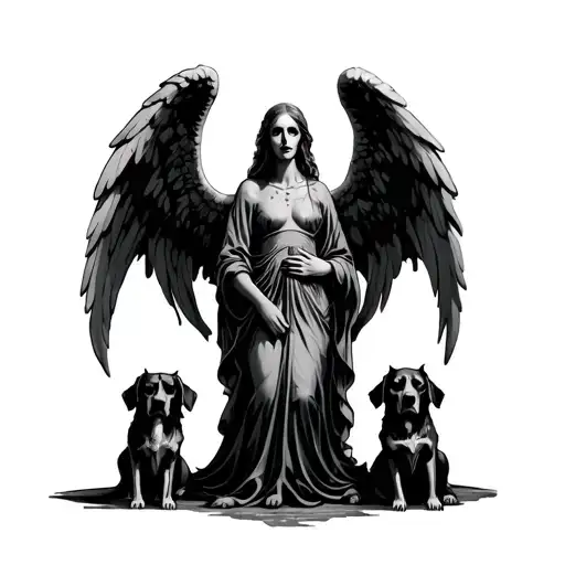 Angel Of Death With Hell Hounds