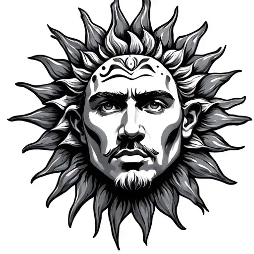 Sun Man Face
