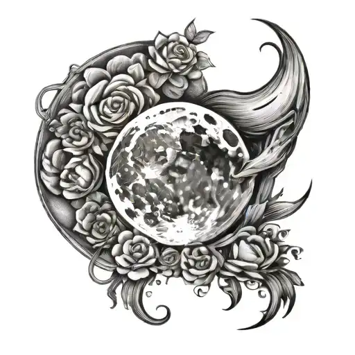 Love Moon Merging Together