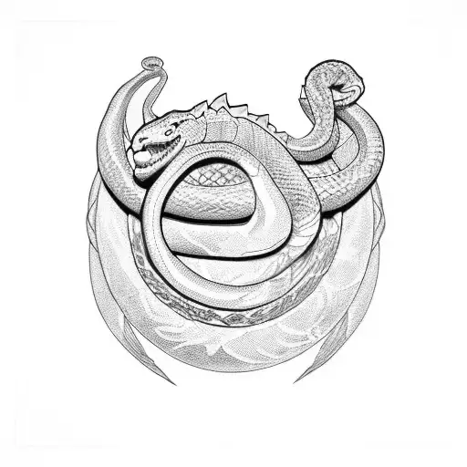 The Name James With A Snake Around It