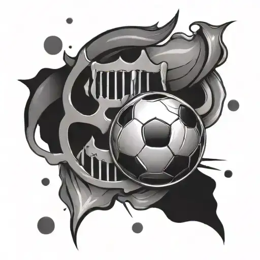 Football Tattoo Of A