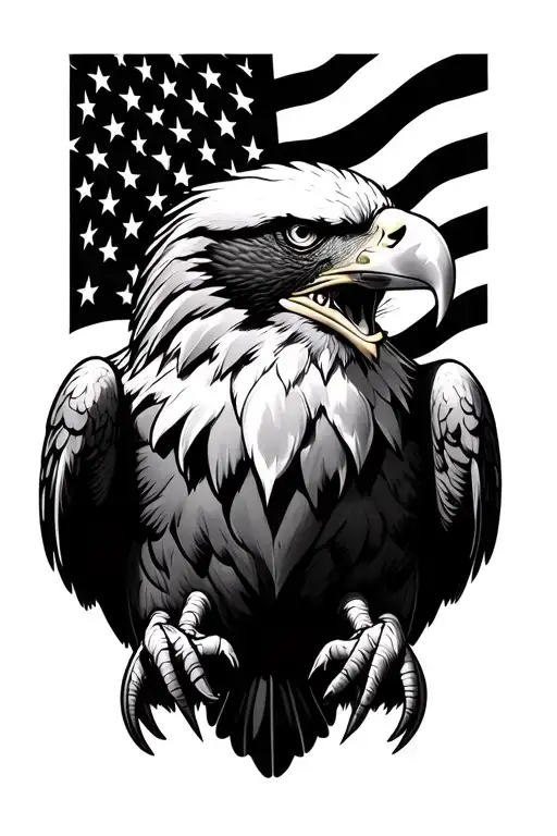 Eagle And American Flag Morphing