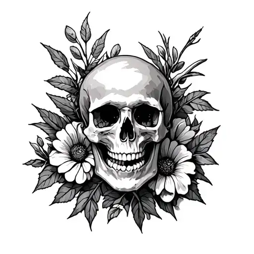 Agriculture Tattoo That Has Mental Health Struggles Self Worth Struggles And Encompasses A Skull
