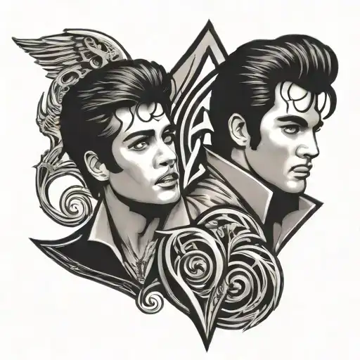 Prince Symbol And Elvis Symbol Intertwined