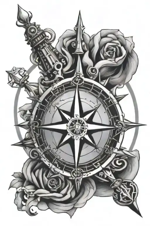 Christian Inspired Compass Rose Wrapped