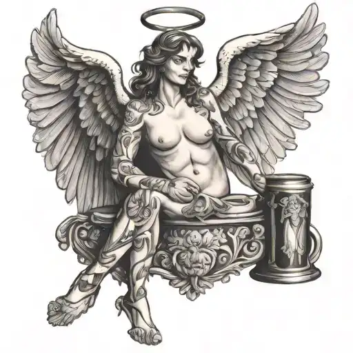 Nude Angel Beer And Cigar