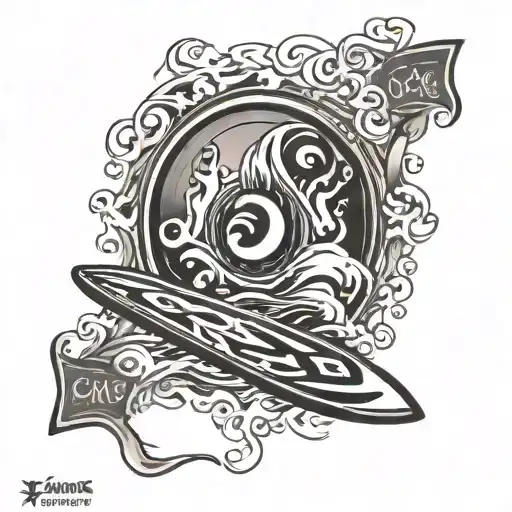 Luton Lads Family Fire Surf Board