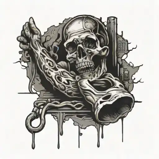 A Dark And Moody Photograph Of A Crime Scene