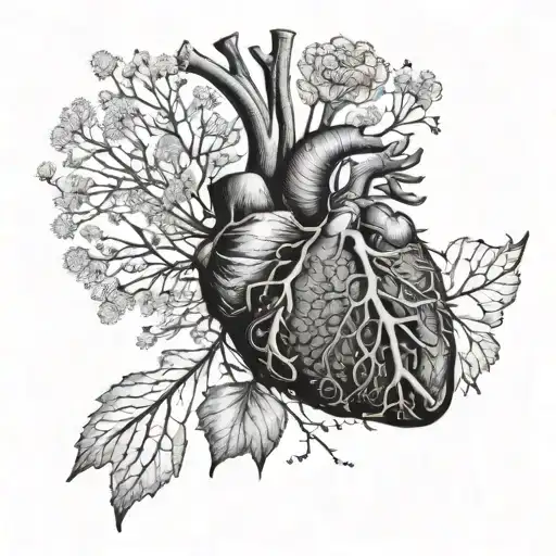 Anatomical Heart And Dandelion