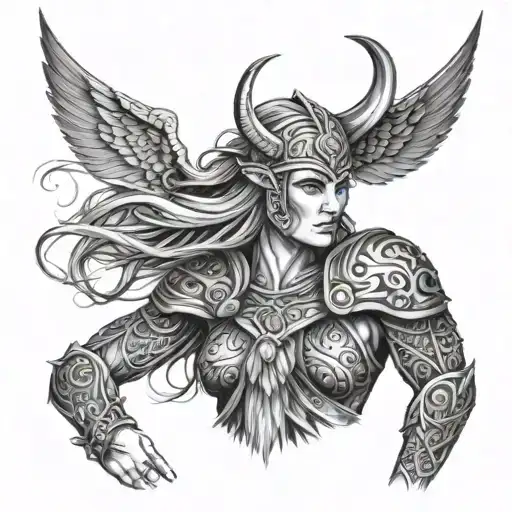 Sleeve Valkyrie Valhalla Adorned With Intricate Viking