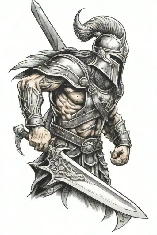 Spartan Viking With Sword