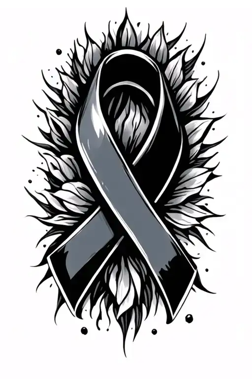 Black Cancer Ribbon With Jacqi