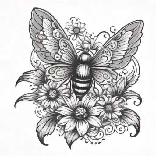 The Word Daisy With Wings Spread