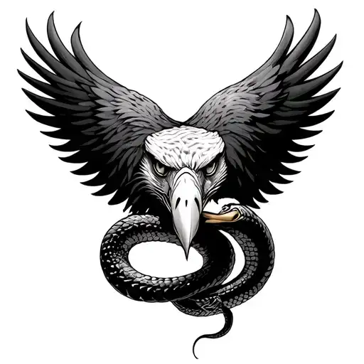 Eagle And Snake Head
