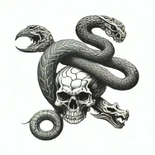 Snake And Skull