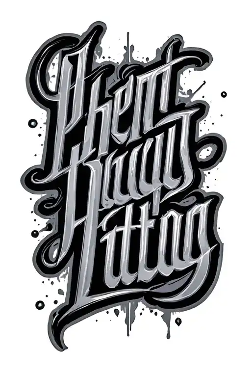 Blackout Dark Lettering