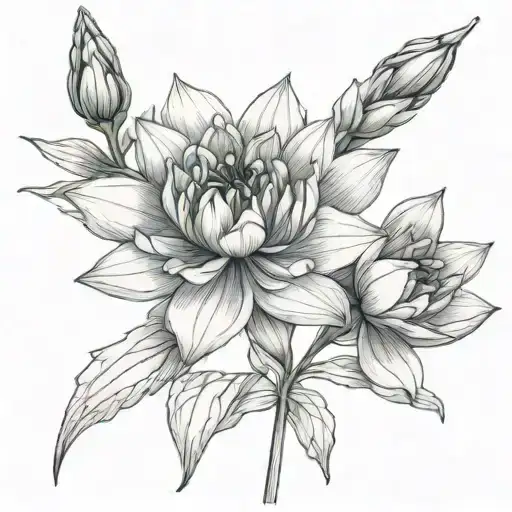 Delphinium And Water Lilly With The Name Kaylie On Stem