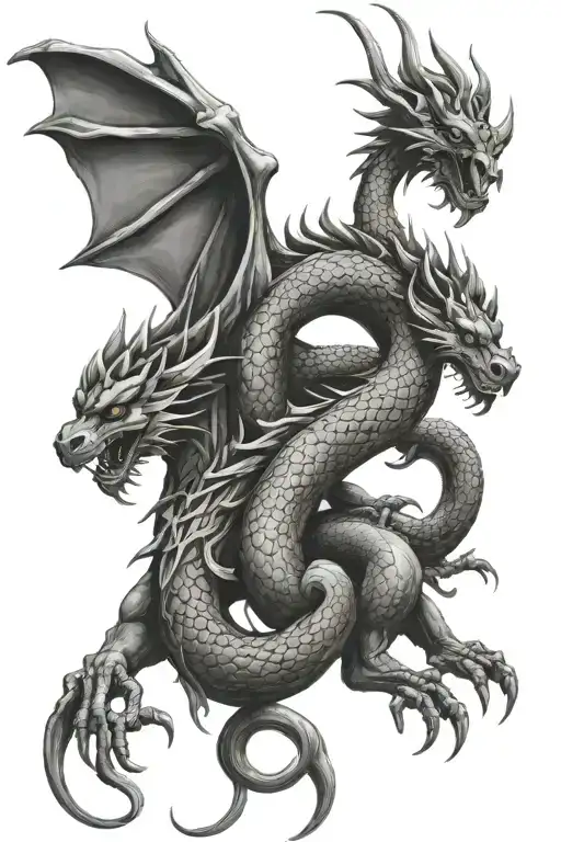 Dragon And Ram Intertwined