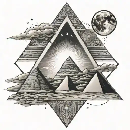 Pyramids Sun Moon