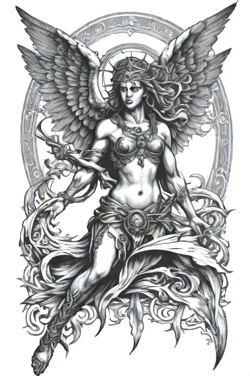 Angel Israfil And Sun