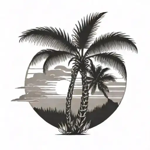 Palm Tree With Akull