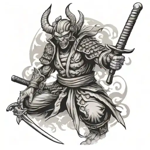 Demon Samurai With Sword