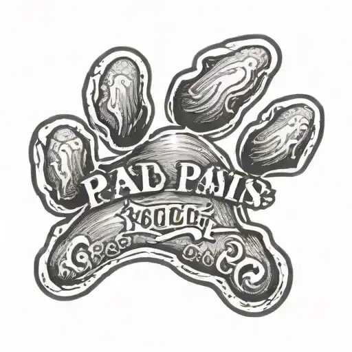 Dog Paw With Name Written