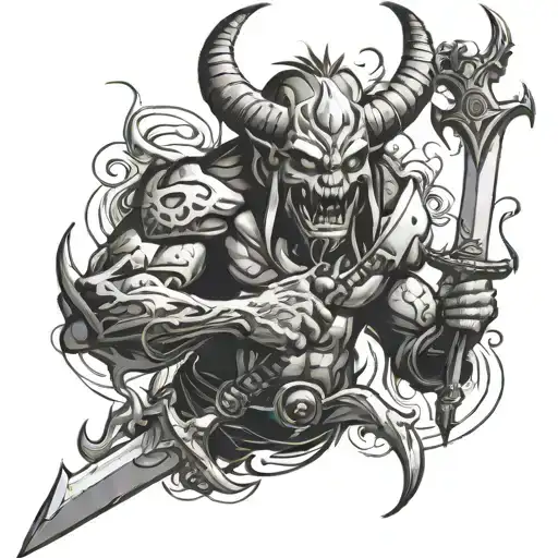 Demon With Sword