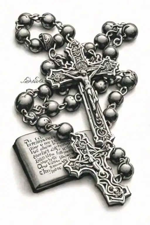 Rosary Beads With Bible Verse