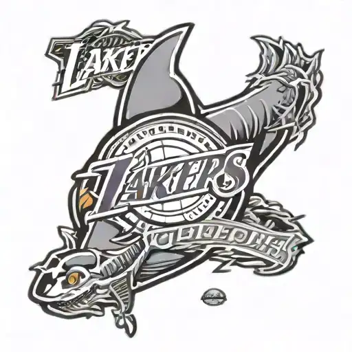 Lakers Logo Shark Beach Landscape
