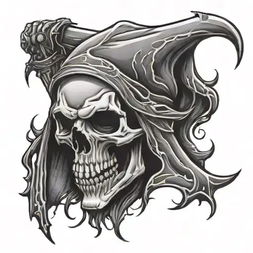 Grim Reaper Skull Made