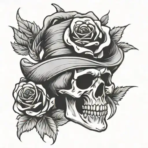 Grim Reaper Skull Rose