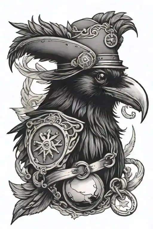 Raven With Hat And Amulet Bracelet