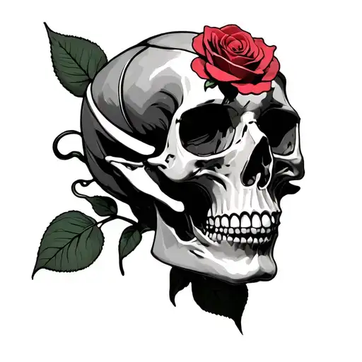 Dead Head With Rose