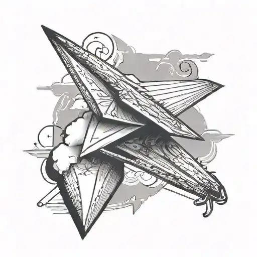 Paper Airplane And The Numbers 2224