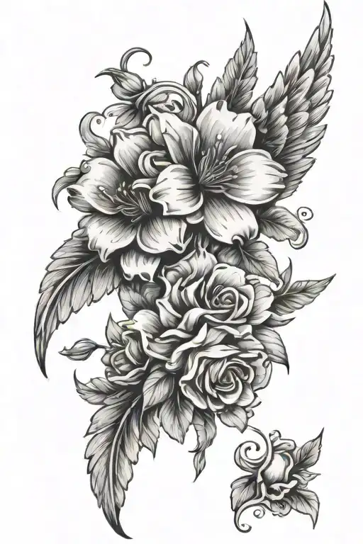 Flowers With Angel Wings