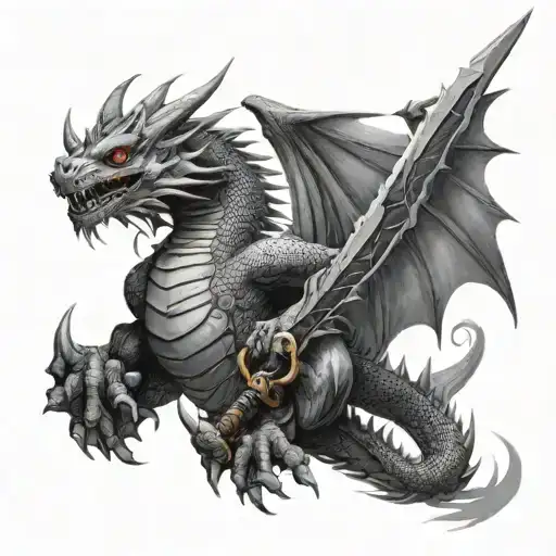 Dragon With Katana