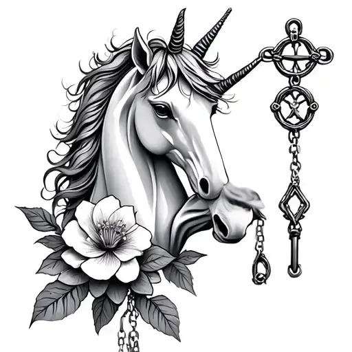 Unicorn Flowers Rosary Sunlight