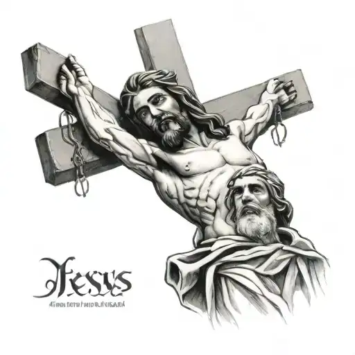 Jesus And The Two Thieves On The Cross