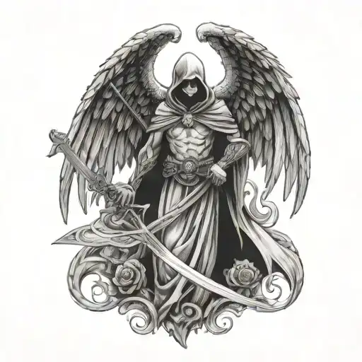 Reaper Sword Angel Wings Spread