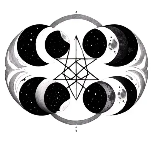 Pentagram Moon Phases