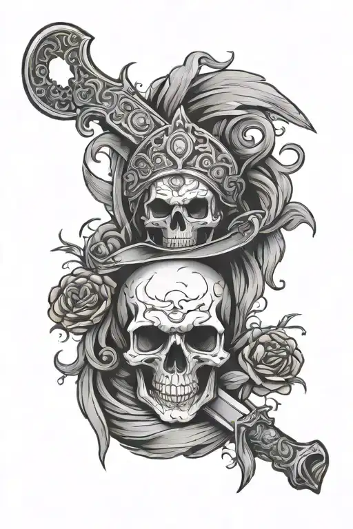 Skull Knife Surrounded