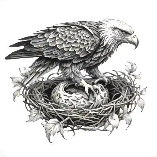 Eagle On Its Nest Transforming