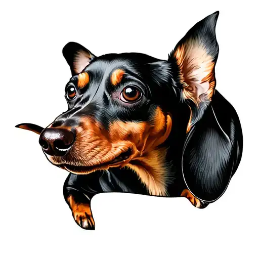 Dachshund Dog Fine Line